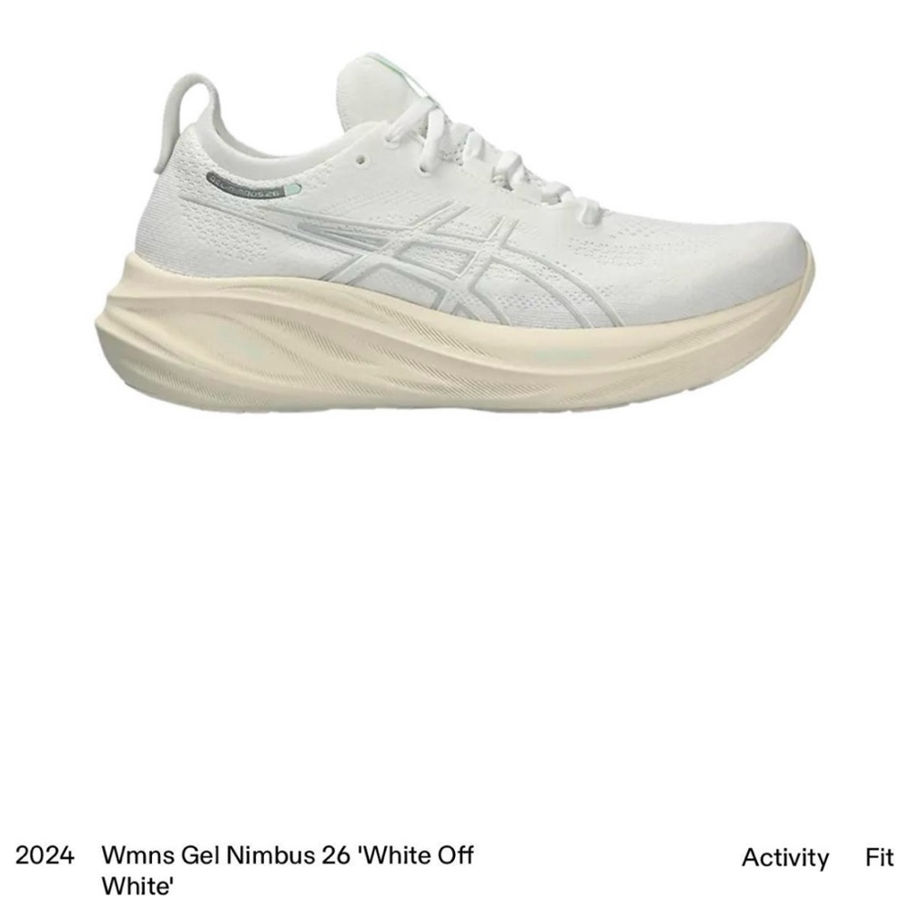 ASICS Women's Gel Nimbus 26 Off White Athletic Shoes